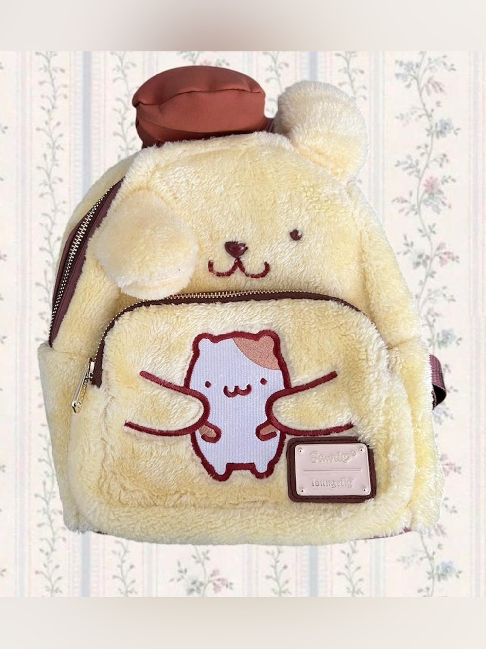 Sanrio Loungefly Pompompurin Plush Backpack